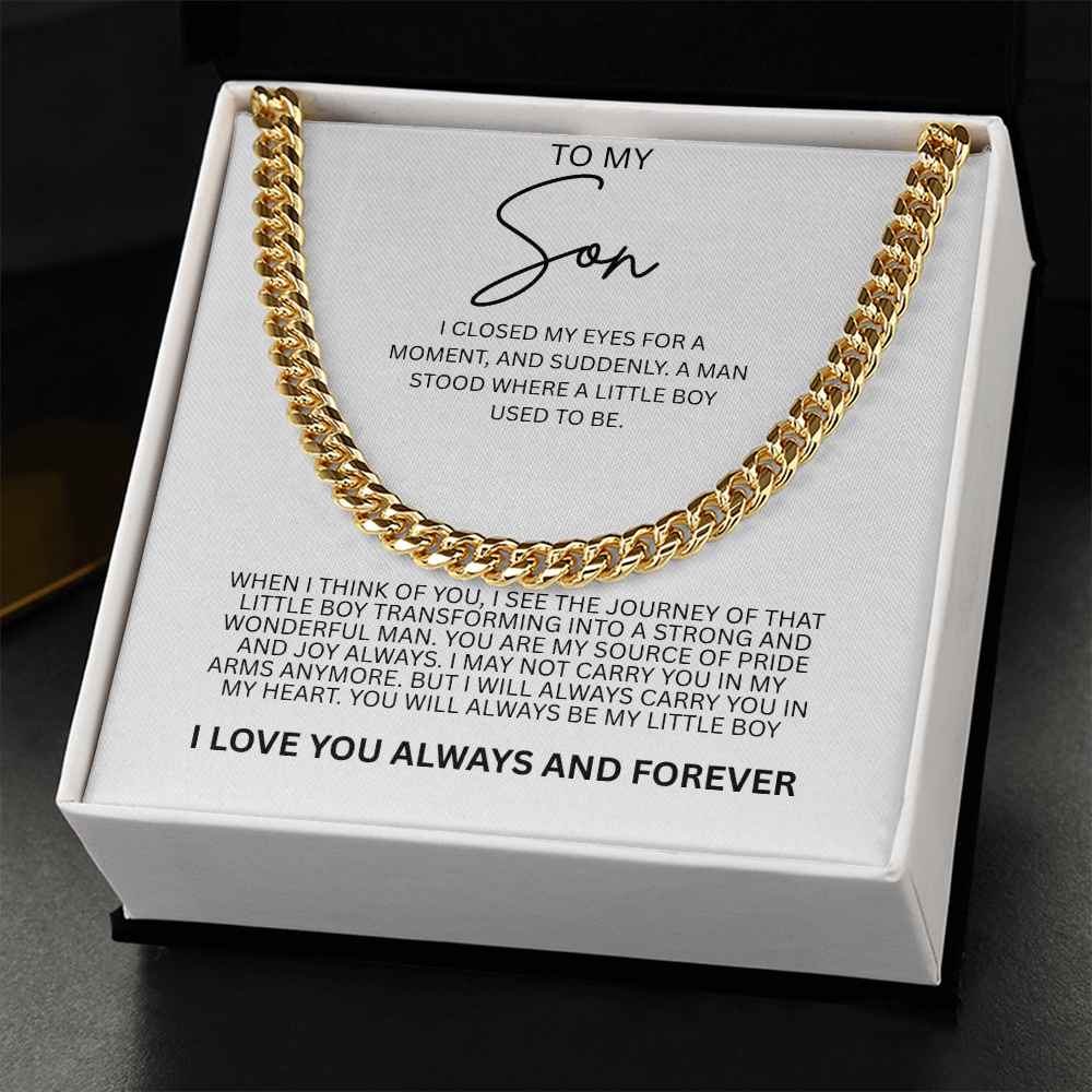 A rugged yet elegant piece for Son "Cuban Link Chain"