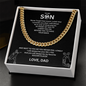 Strength in Motion - Cuban Link Chain that expresses his true strength "To My Son"
