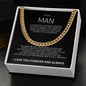 Impressive Cuban Link Chain "To My Man"