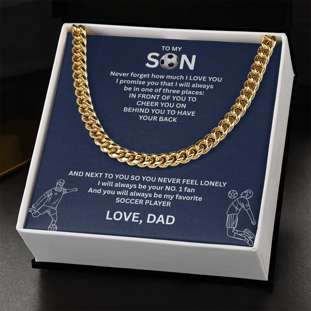 Strength in Motion - Cuban Link Chain that expresses his true strength "To My Son"