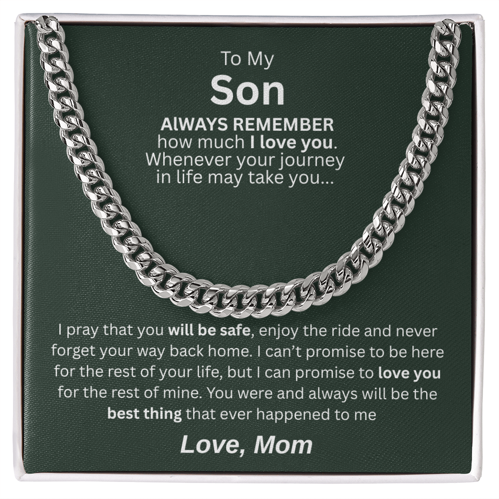 Distinguished Gift for Son "Cuban Link Chain"