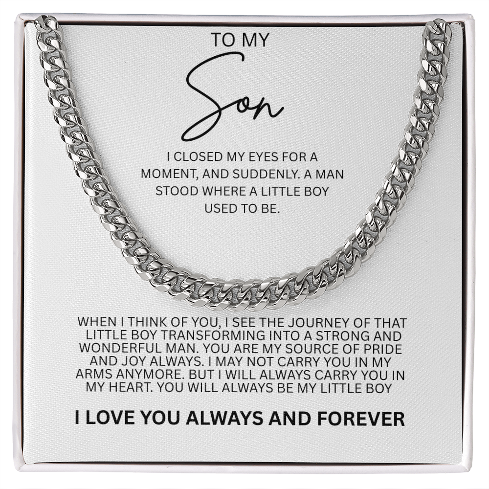 A rugged yet elegant piece for Son "Cuban Link Chain"