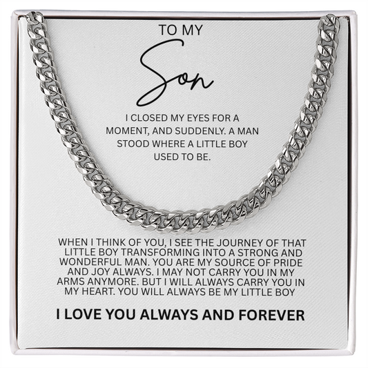 A rugged yet elegant piece for Son "Cuban Link Chain"