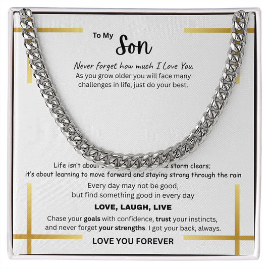 Distinguished Gift for Son "Cuban Link Chain"