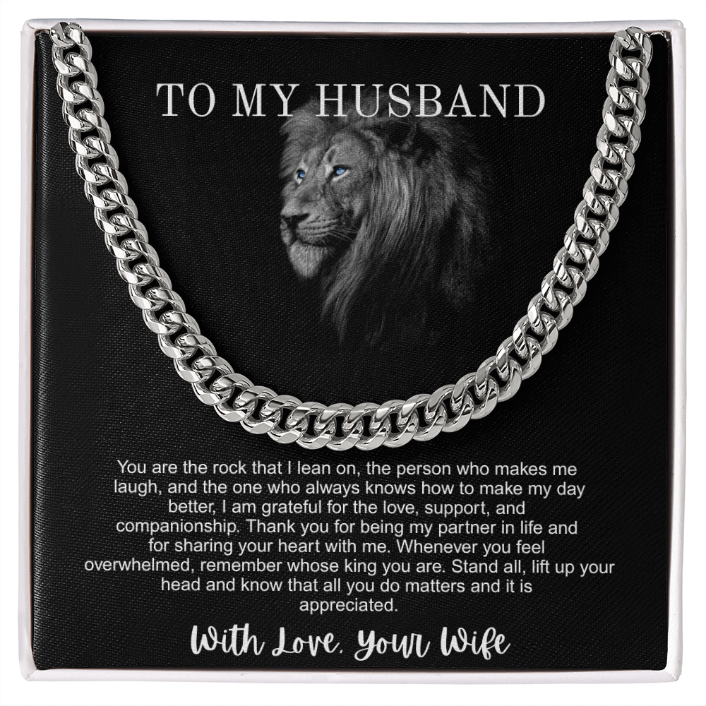 Distinguished and Bold Cuban Link Chain for "Your Husband"