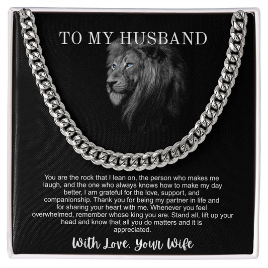 Distinguished and Bold Cuban Link Chain for "Your Husband"