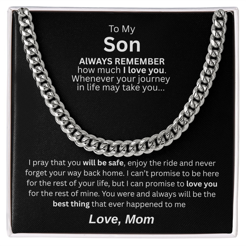 Distinguished Gift for Son "Cuban Link Chain"