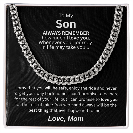Distinguished Gift for Son "Cuban Link Chain"