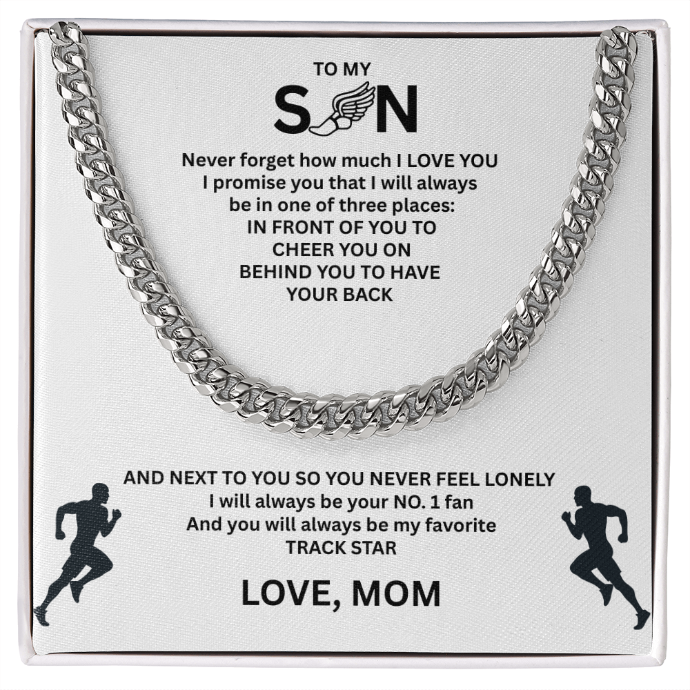 Distinctive by Design - This Cuban Link Chain commands attention; "To My Son"