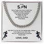 Distinctive by Design - This Cuban Link Chain commands attention; "To My Son"