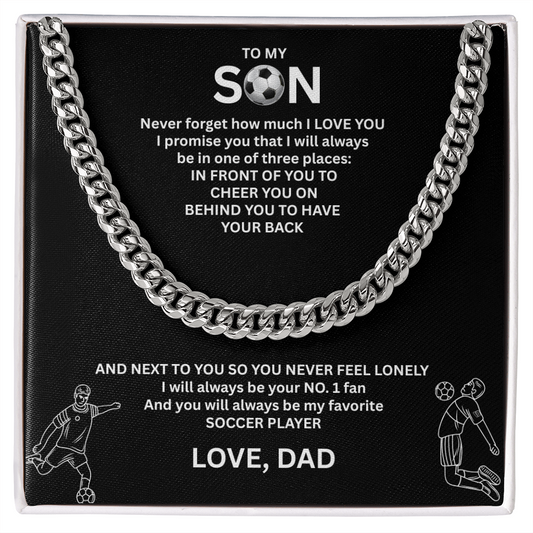 Strength in Motion - Cuban Link Chain that expresses his true strength "To My Son"