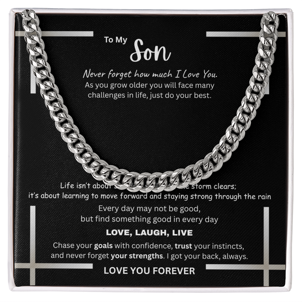 Distinguished Gift for Son "Cuban Link Chain"