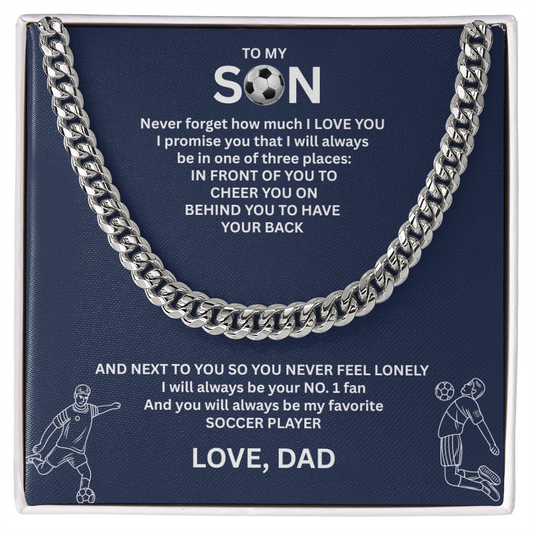 Strength in Motion - Cuban Link Chain that expresses his true strength "To My Son"