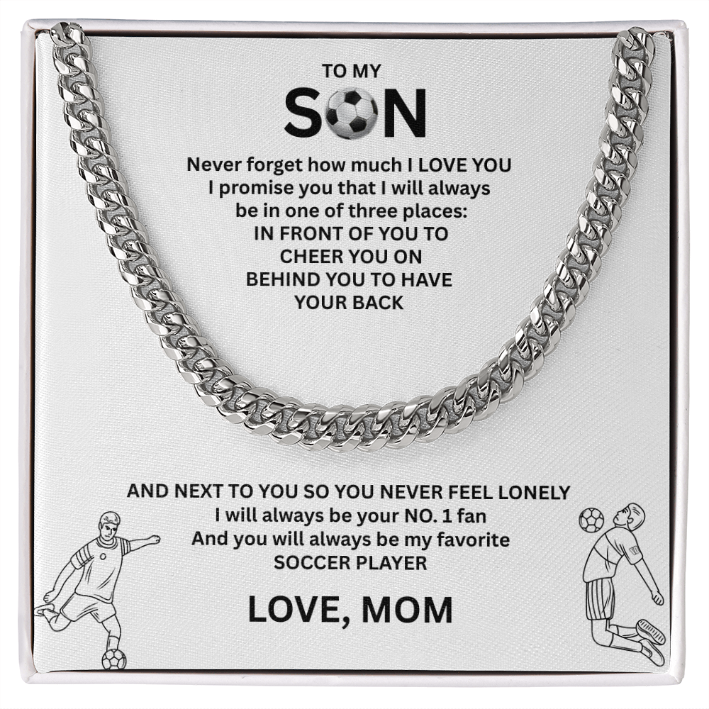 Strength in Motion - Cuban Link Chain that expresses his true strength "To My Son"