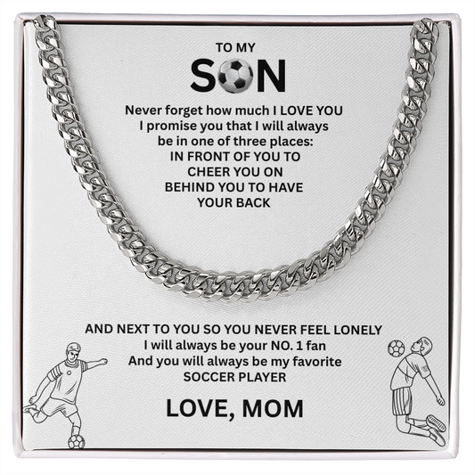 Strength in Motion - Cuban Link Chain that expresses his true strength "To My Son"
