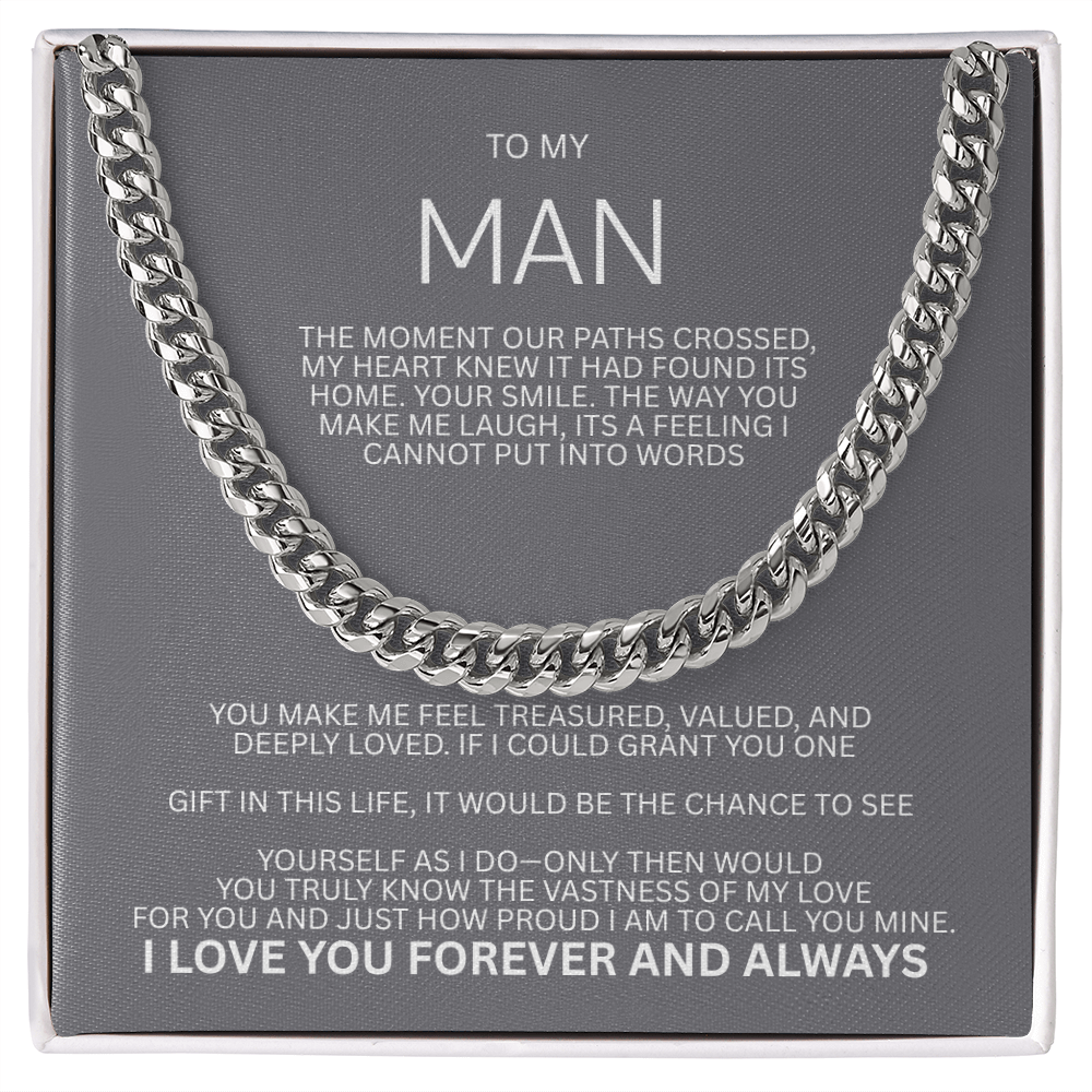 Impressive Cuban Link Chain "To My Man"