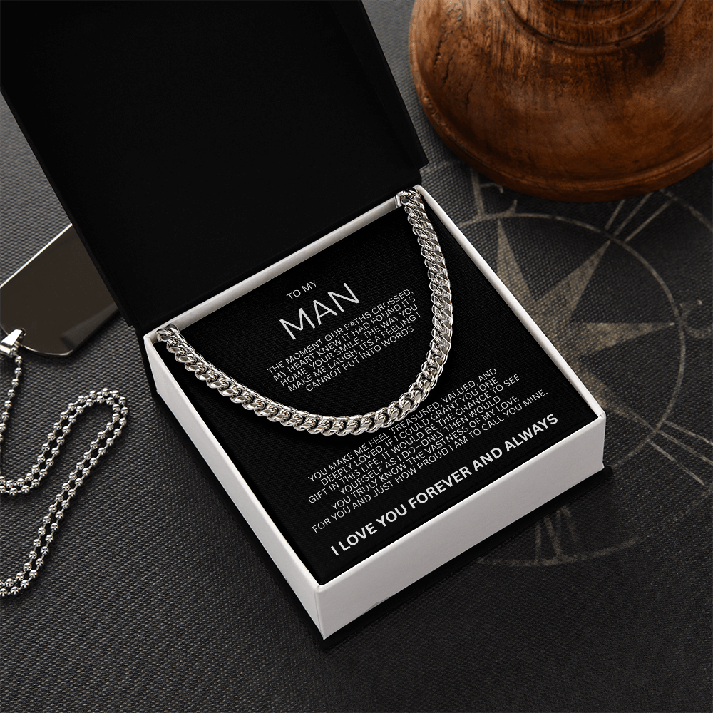 Impressive Cuban Link Chain "To My Man"