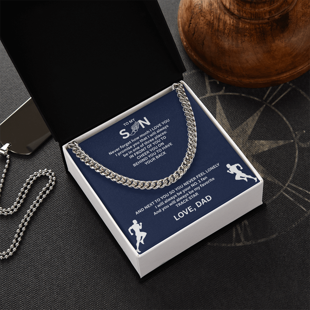 Distinctive by Design - This Cuban Link Chain commands attention; "To My Son"