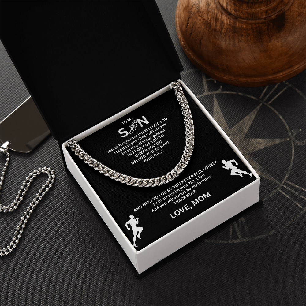 Distinctive by Design - This Cuban Link Chain commands attention; "To My Son"
