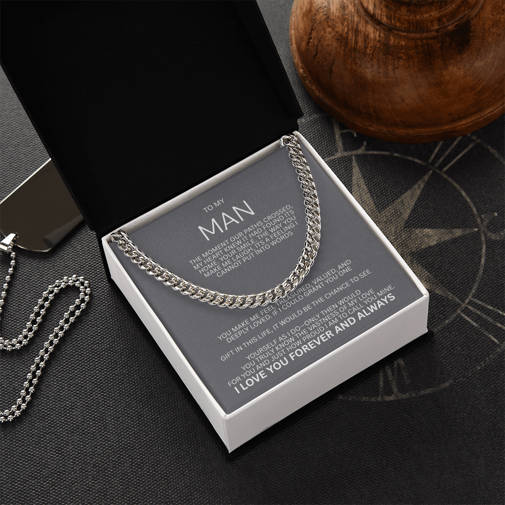 Impressive Cuban Link Chain "To My Man"