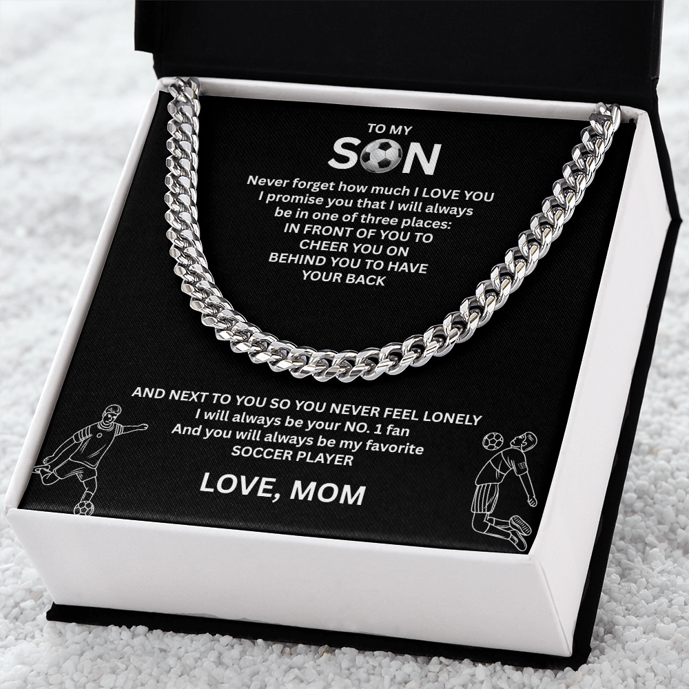 Strength in Motion - Cuban Link Chain that expresses his true strength "To My Son"
