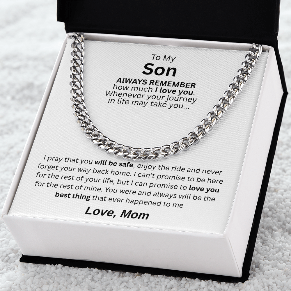 Distinguished Gift for Son "Cuban Link Chain"