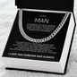 Impressive Cuban Link Chain "To My Man"