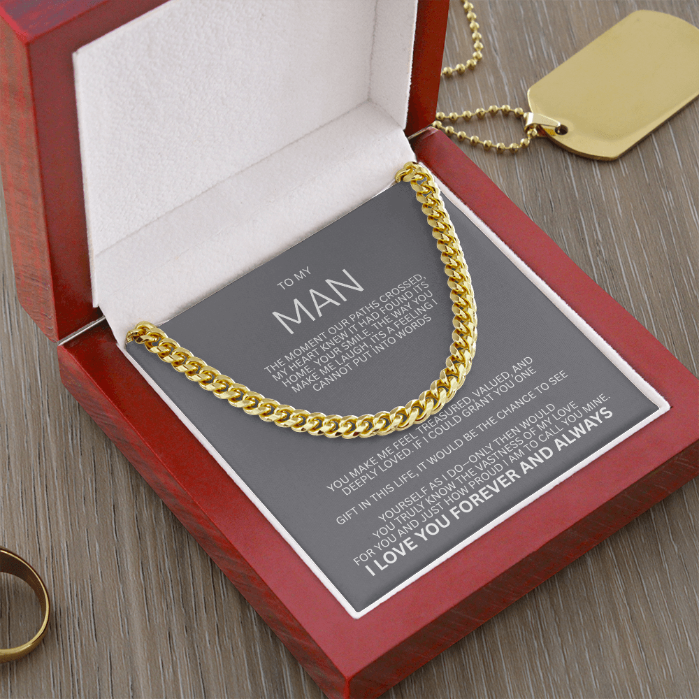 Impressive Cuban Link Chain "To My Man"