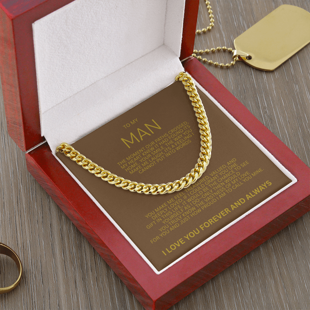 Impressive Cuban Link Chain "To My Man"