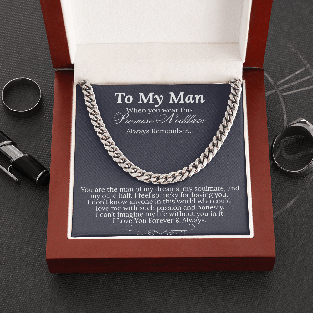 Impressive Cuban Link Chain "To My Man"