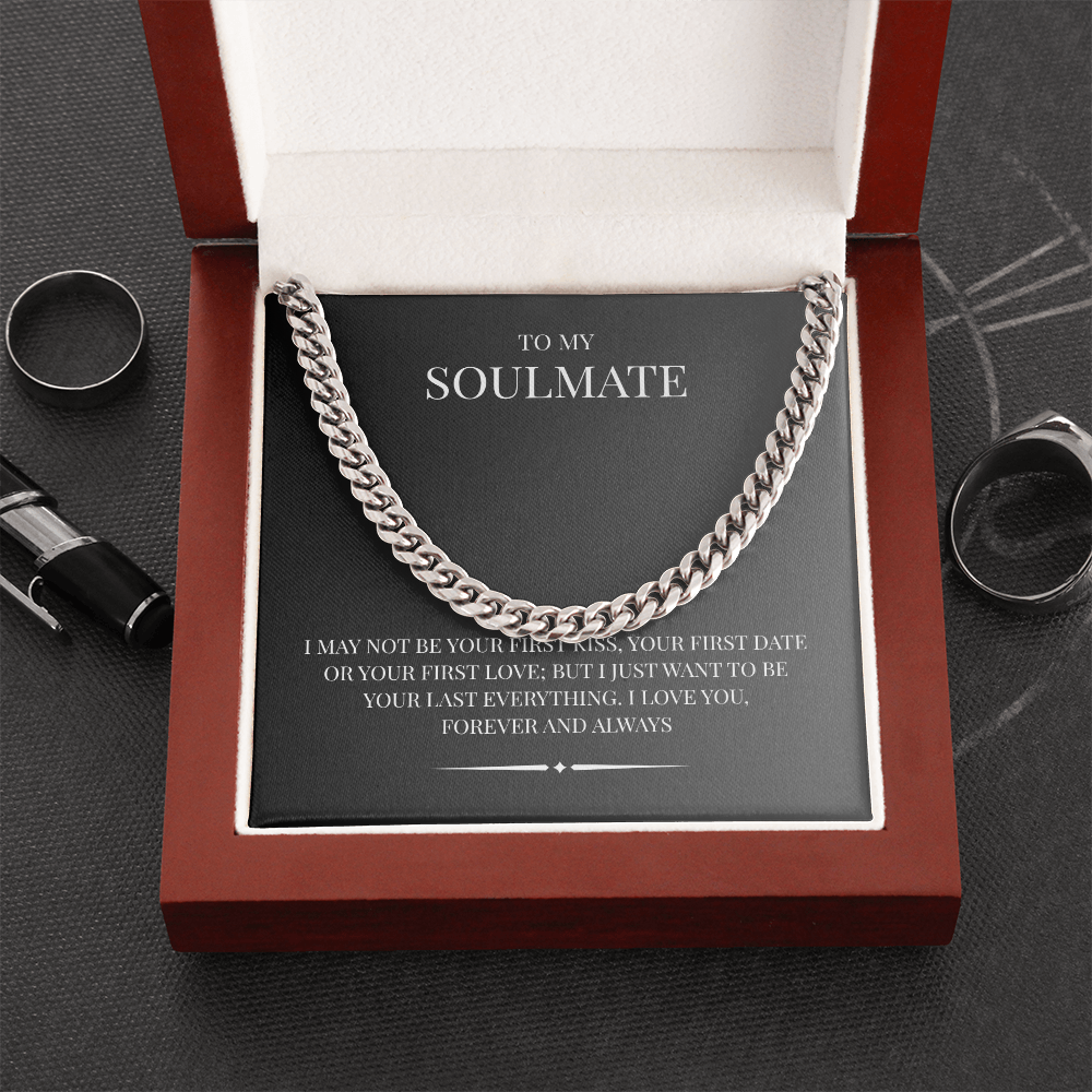 A rugged/ elegant piece for the modern man. The Cuban Link Chain "To My Soulmate"