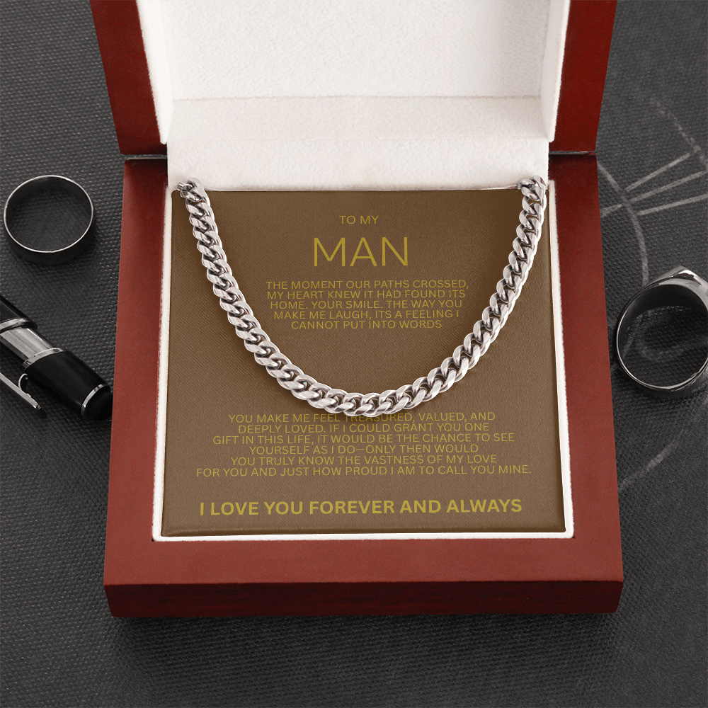 Impressive Cuban Link Chain "To My Man"