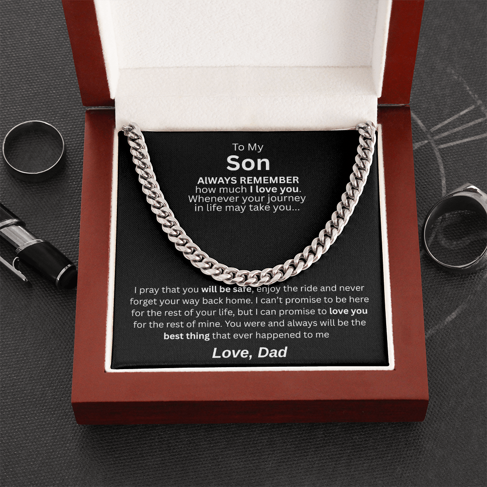 Distinguished Gift for Son "Cuban Link Chain"