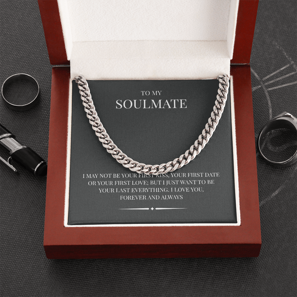 A rugged/ elegant piece for the modern man. The Cuban Link Chain "To My Soulmate"