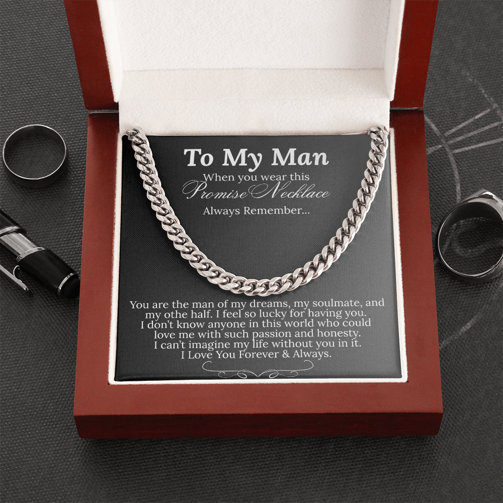 Impressive Cuban Link Chain "To My Man"
