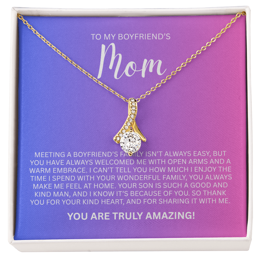 Enchanting Gift "To My Boyfriends Mom" Alluring Beauty Necklace