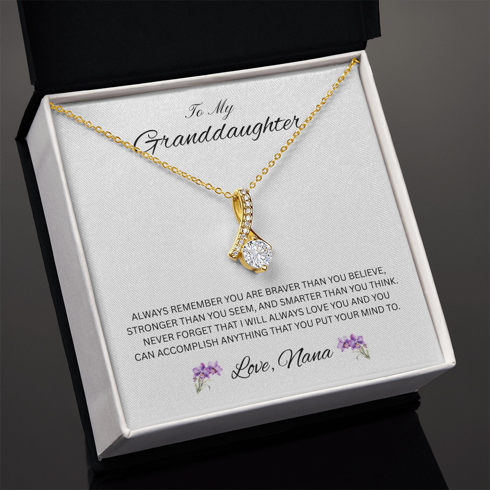 Radiant Keepsake for Granddaughter "To My Granddaughter, Love Nana"