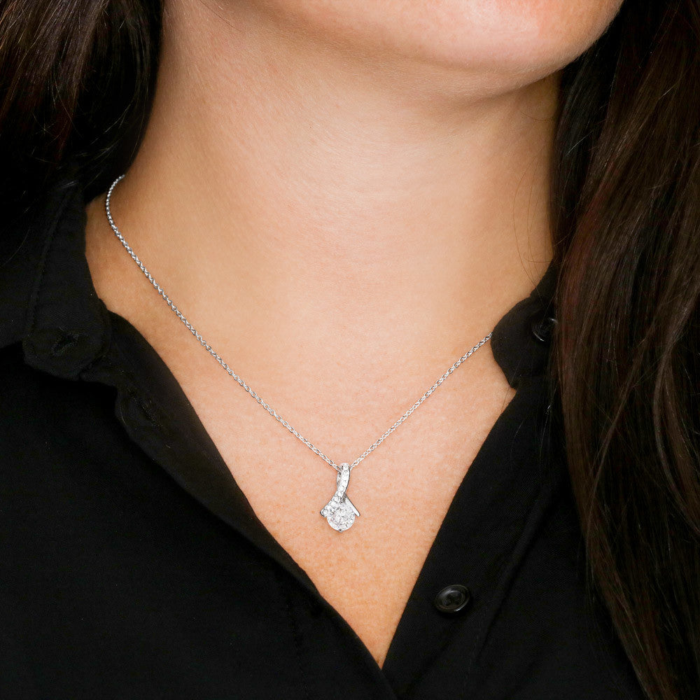 An exquisite symbol of love and grace; The "Love Knot Necklace"