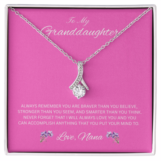 Radiant Keepsake for Granddaughter "To My Granddaughter, Love Nana"