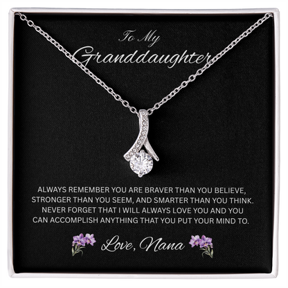 Radiant Keepsake for Granddaughter "To My Granddaughter, Love Nana"