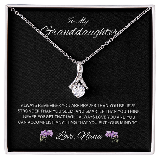 Radiant Keepsake for Granddaughter "To My Granddaughter, Love Nana"