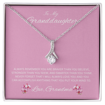 Radiant Keepsake for Granddaughter "To My Granddaughter, Love Grandma"