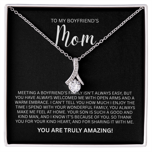 Enchanting Gift "To My Boyfriends Mom" Alluring Beauty Necklace