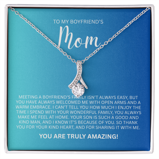 Enchanting Gift "To My Boyfriends Mom" Alluring Beauty Necklace