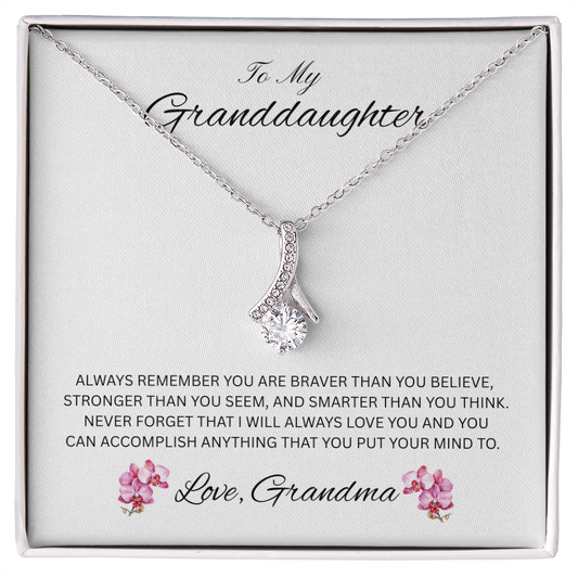Radiant Keepsake for Granddaughter "To My Granddaughter, Love Grandma"