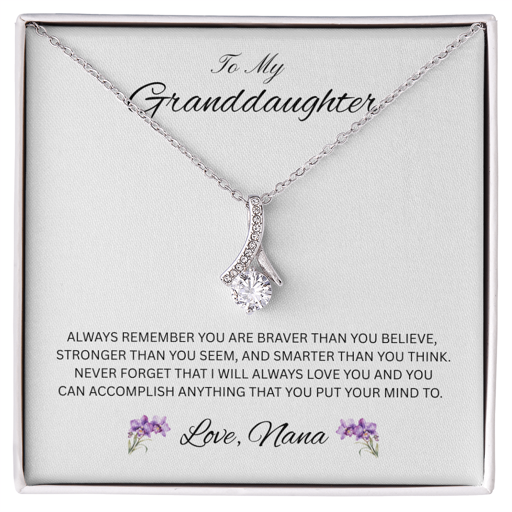 Radiant Keepsake for Granddaughter "To My Granddaughter, Love Nana"