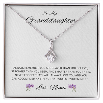 Radiant Keepsake for Granddaughter "To My Granddaughter, Love Nana"