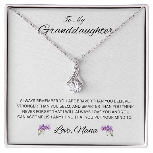 Radiant Keepsake for Granddaughter "To My Granddaughter, Love Nana"