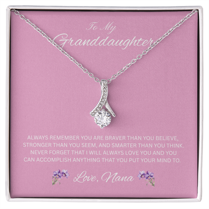 Radiant Keepsake for Granddaughter "To My Granddaughter, Love Nana"