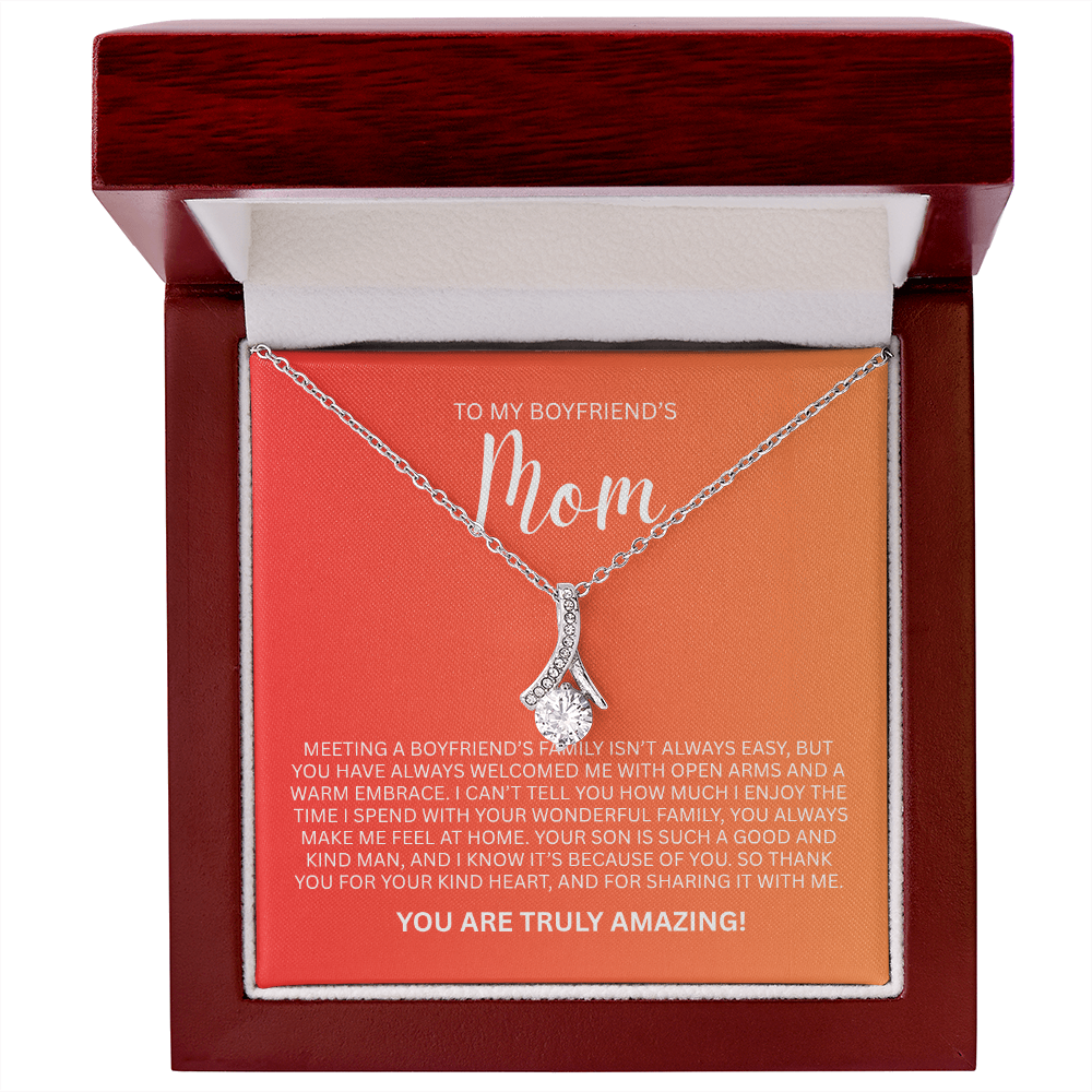 Enchanting Gift "To My Boyfriends Mom" Alluring Beauty Necklace